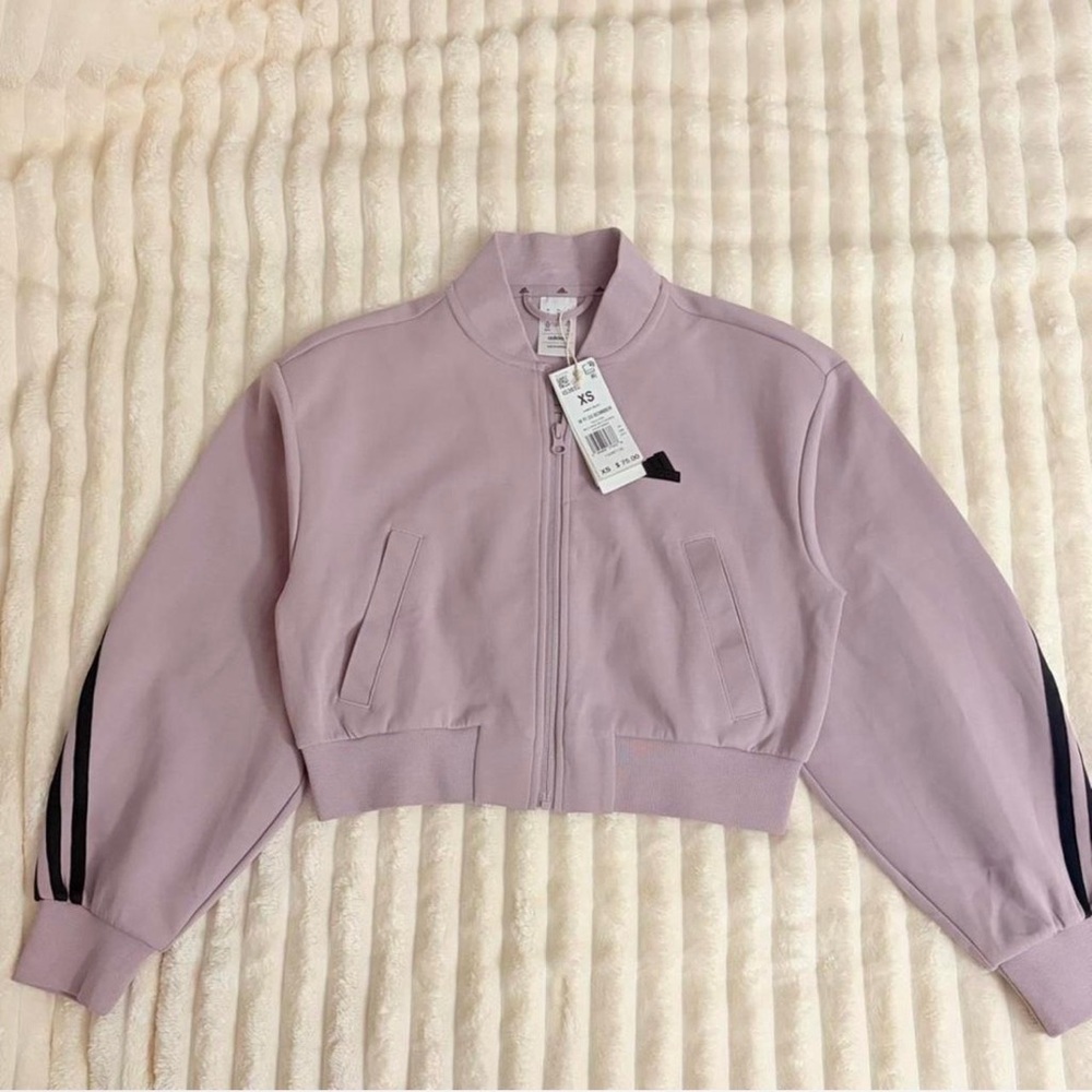 adidas Women's Light Purple Bomber Jacket